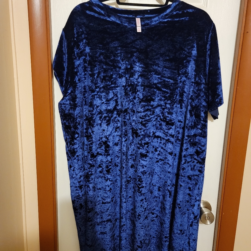 Velvet/Velour shirt dress